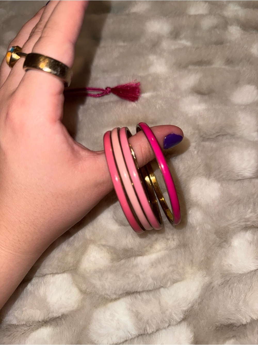 Budhagurl Krishna Bangle Bracelet Set with Gold Accents